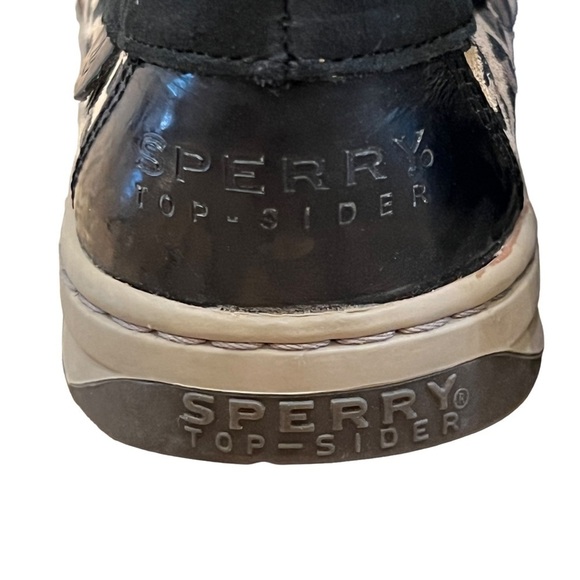 Sperry Top-Sider Duck Boots Womens 7.5 Black Leopard Lined Lace Up - Picture 14 of 16